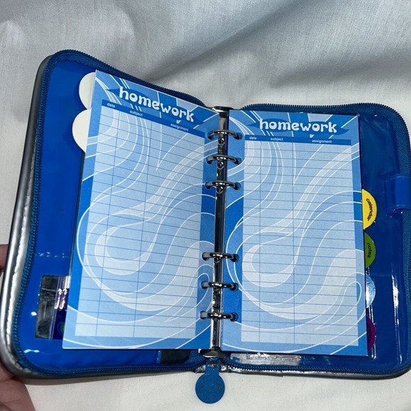 Vintage Lisa Frank Iridescent Rare Butterfly Hologram Planner W/ Tags & Stickers - Picture 10 of 12